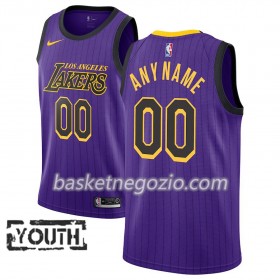 Canotte Bambino Los Angeles Lakers Personalizzate 2018-19 Nike City Edition Viola Swingman